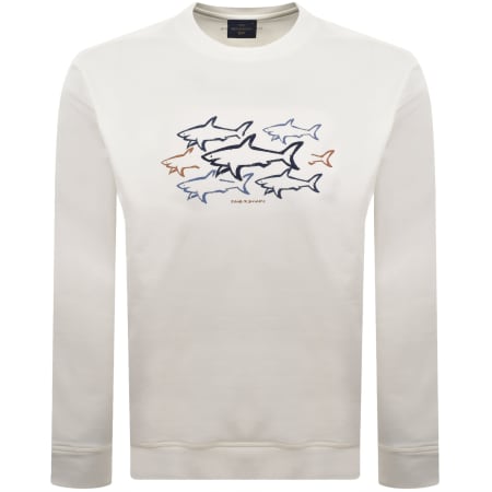 Paul And Shark X-Soft Logo Sweatshirt White | Mainline Menswear us